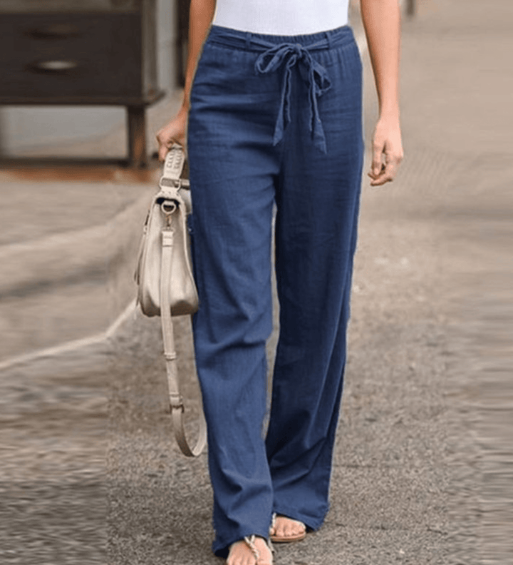 Joleen - Women's Casual Trousers with Drawstring and Elastic Waist
