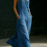 Niamh | Long Button-Down Denim Dress