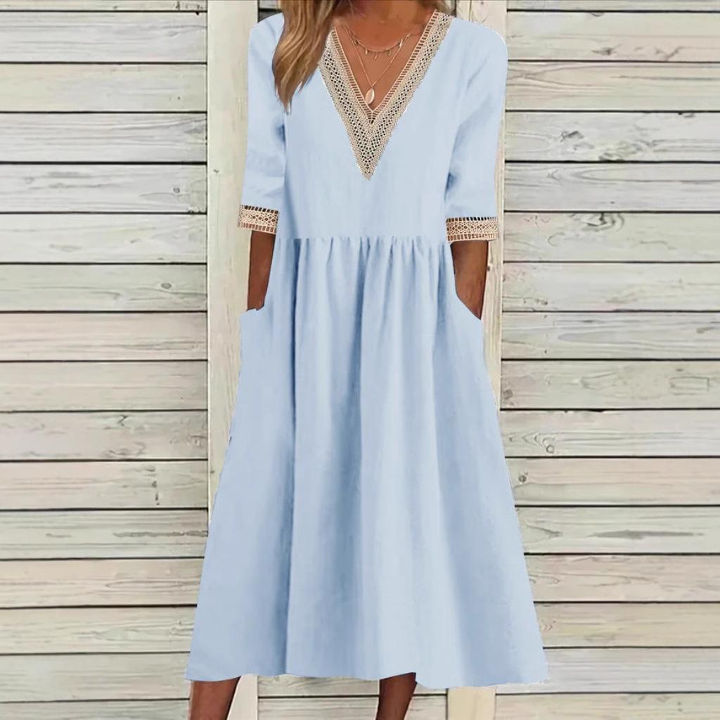 LIVIA | MIDI-LENGTH LACE DRESS