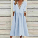 LIVIA | MIDI-LENGTH LACE DRESS
