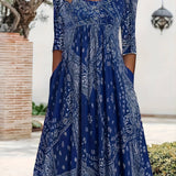 ELOWEN | LONG-SLEEVE CASUAL MIDI DRESS