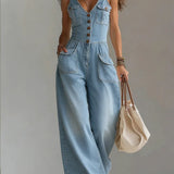 Megan | Casual Denim Dungarees