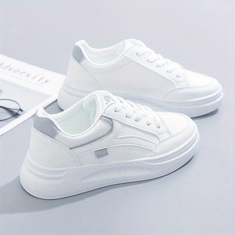 Chic White Trainers with Lightweight Comfort