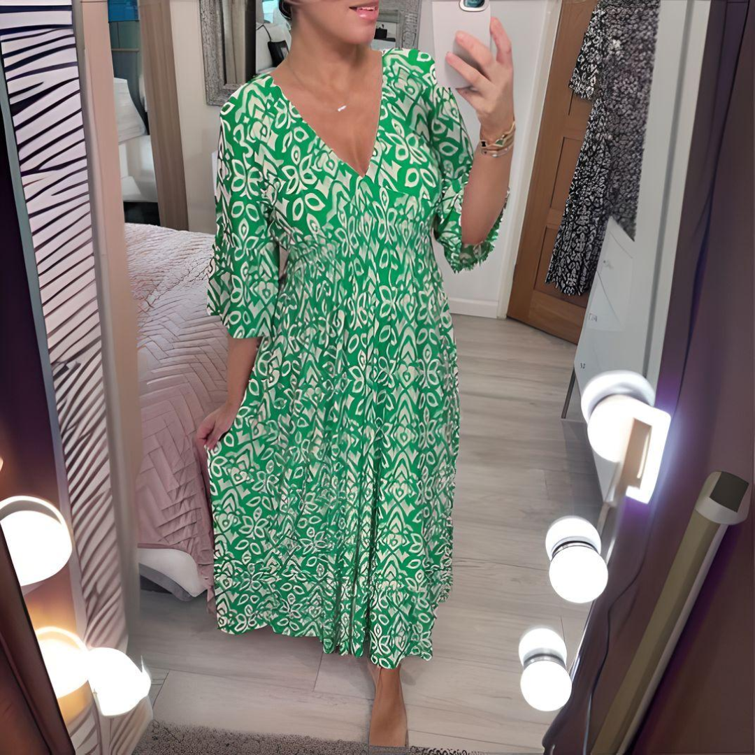 Lillia - Printed Boho Dress