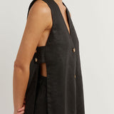 Fiona - Sleeveless Button Ensemble