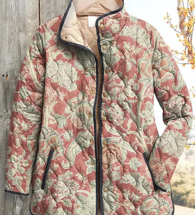 Annie™ | Quilted Jacket with Ornaments in Dusty Rose