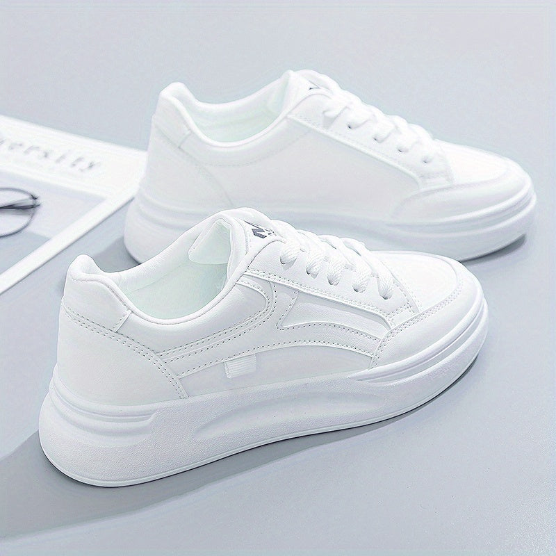 Chic White Trainers with Lightweight Comfort