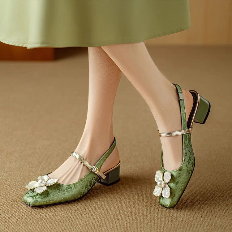 Scarlett - Elegant Shoes with Floral Detail