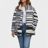 Ella™ | Quilted Jacket in Mixed Stripes