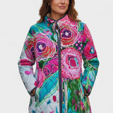 Rosalind™ | Quilted Jacket with Blooms in Pink