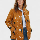 Wendy™ | Quilted Jacket with Cats and Moons