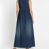 Erin | Vintage Denim Maxi Dress