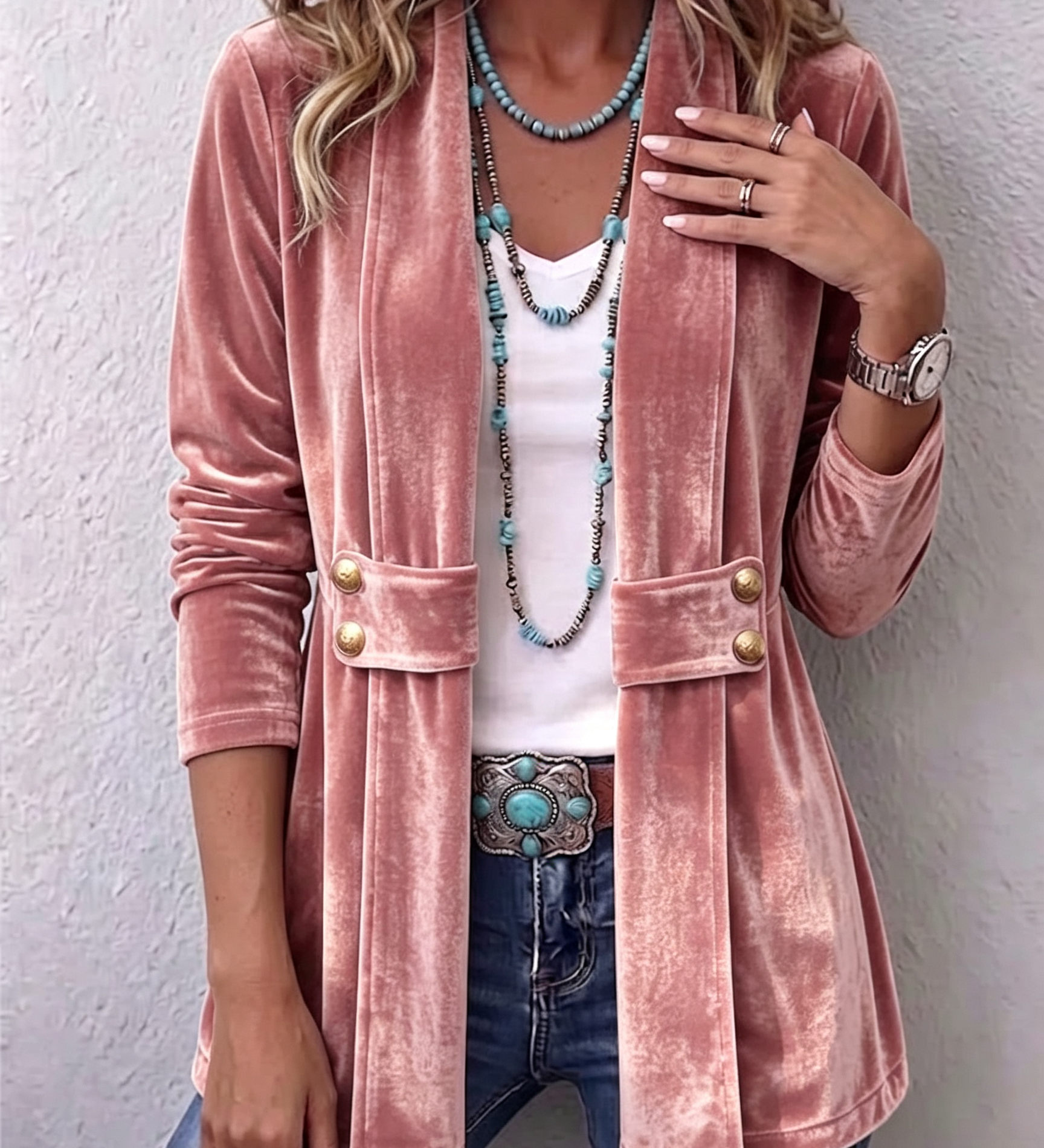 Kathryn™ | Open Blazer with Shimmer