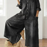 Lily | Cotton Denim Jumpsuit