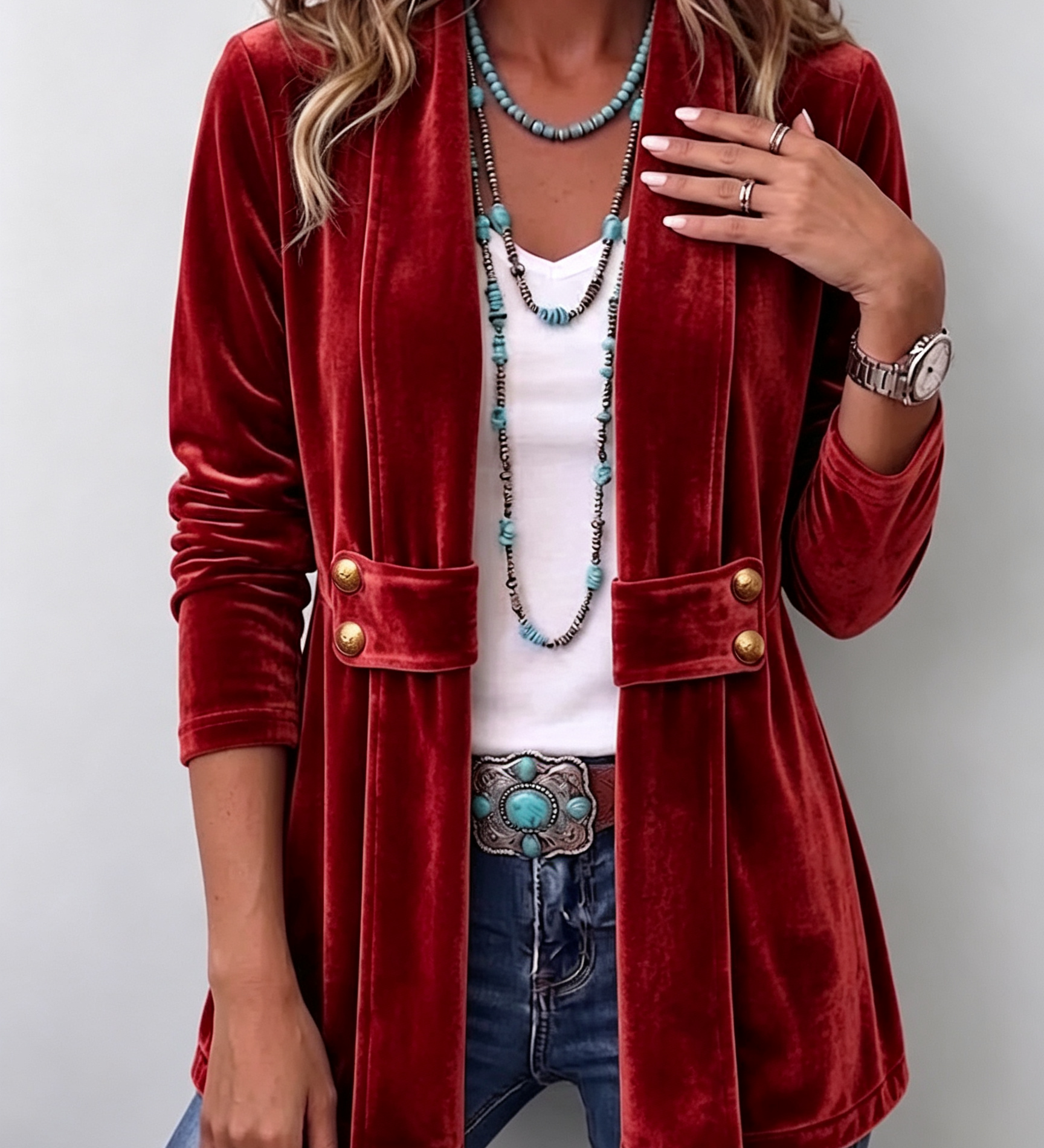 Kathryn™ | Open Blazer with Shimmer