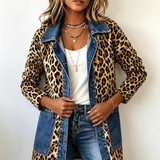 Jean™ | Long Jacket with Leopard Print