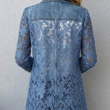 Doris™ | Blazer with Cutwork Blossoms