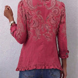 Amanda™ | Blazer in Berry with Paisley