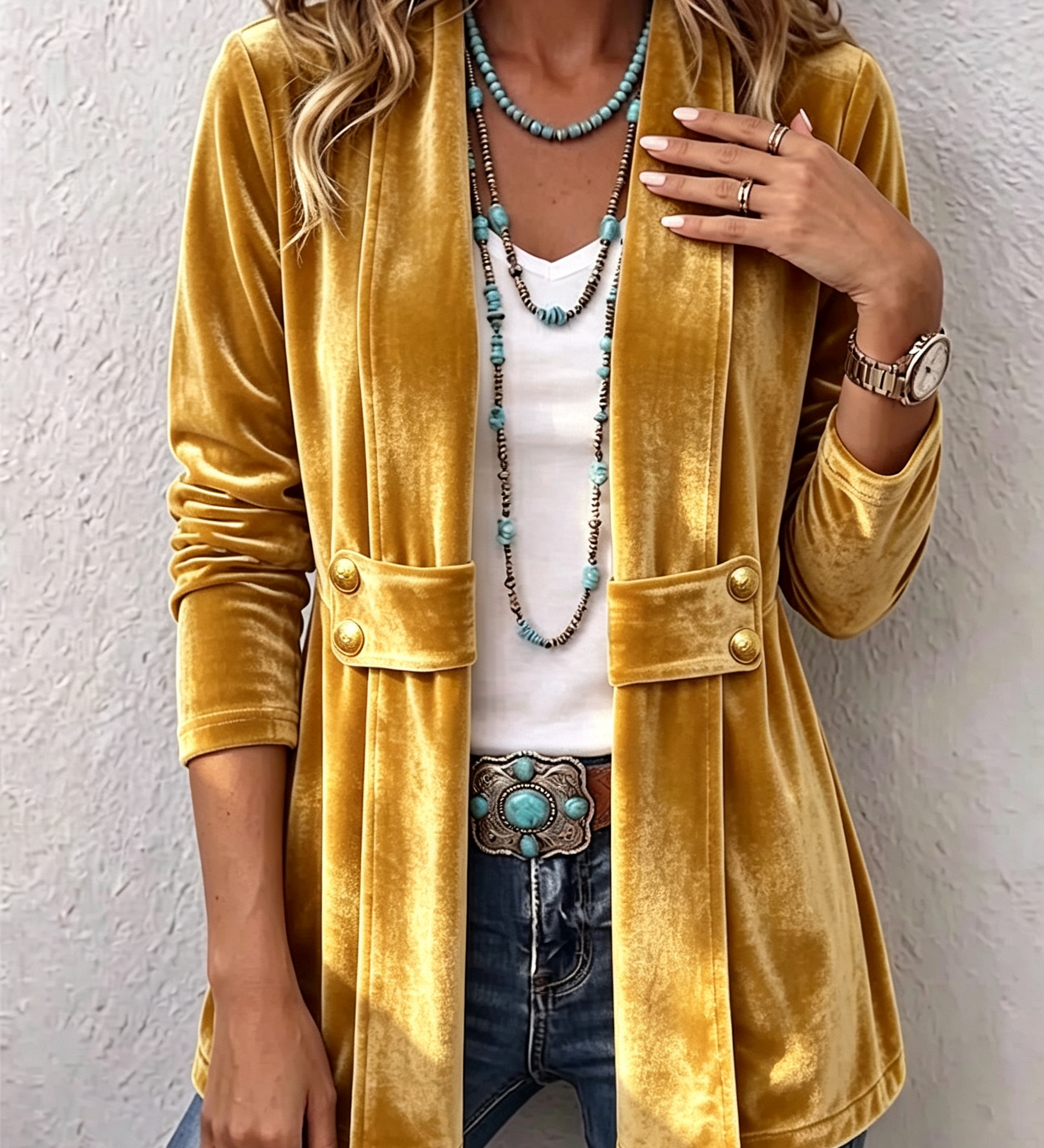 Kathryn™ | Open Blazer with Shimmer