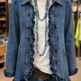 Daphne™ | Blazer in Blue with Ruffles