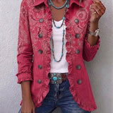 Amanda™ | Blazer in Berry with Paisley