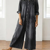 Lily | Cotton Denim Jumpsuit