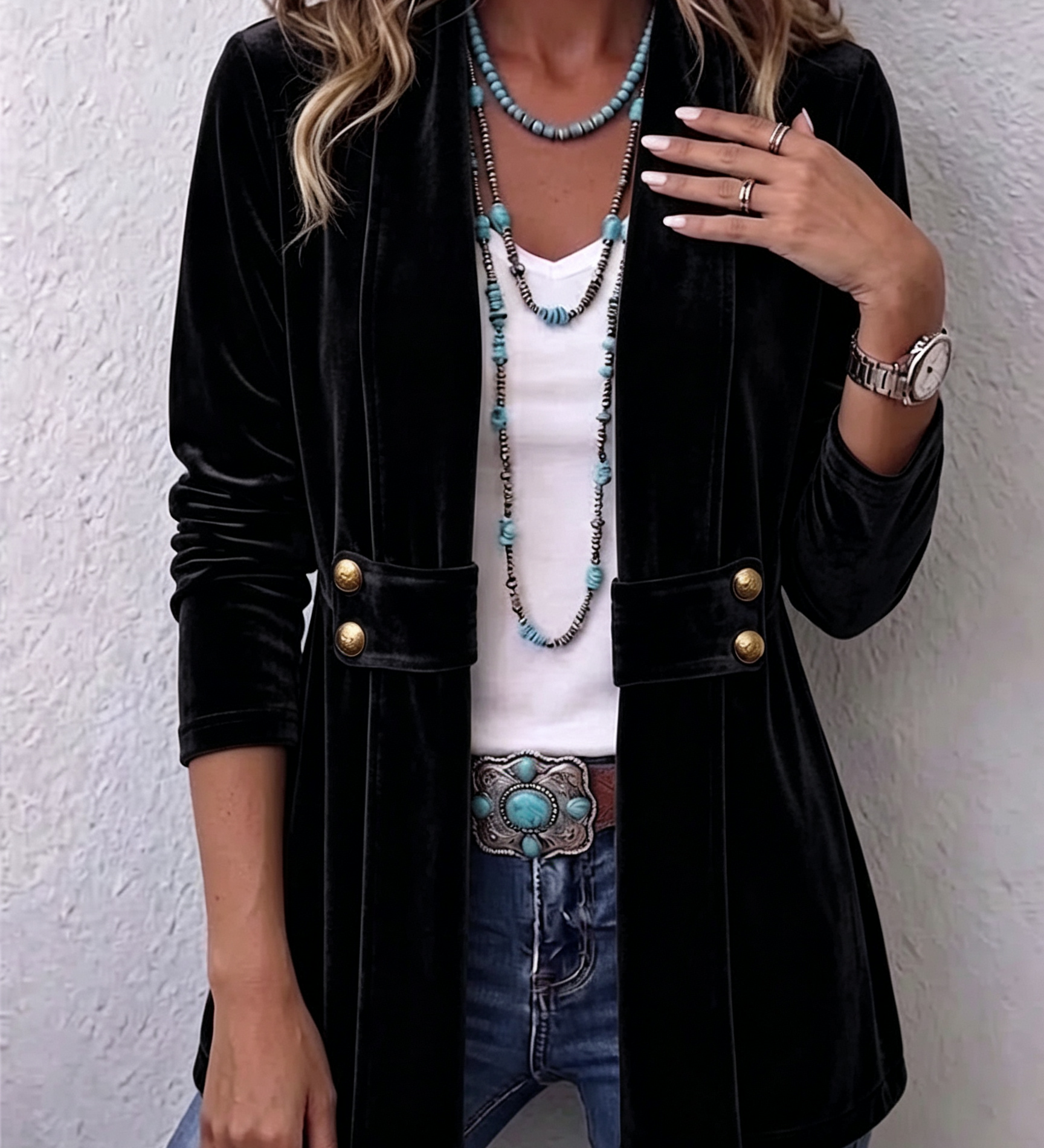 Kathryn™ | Open Blazer with Shimmer
