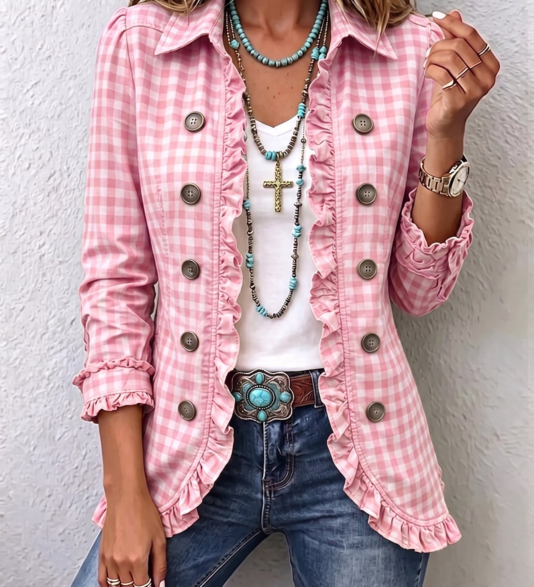 Elaine™ | Blazer in Vichy Check