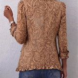 Hazel™ | Blazer in Caramel with Ornaments