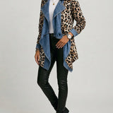 Sylvia™ | Waterfall Jacket with Leopard Print