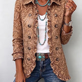 Hazel™ | Blazer in Caramel with Ornaments