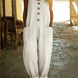 Zoe | Vintage-Wash Denim Jumpsuit