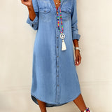 Pippa | Smart Casual Denim Shirt Dress