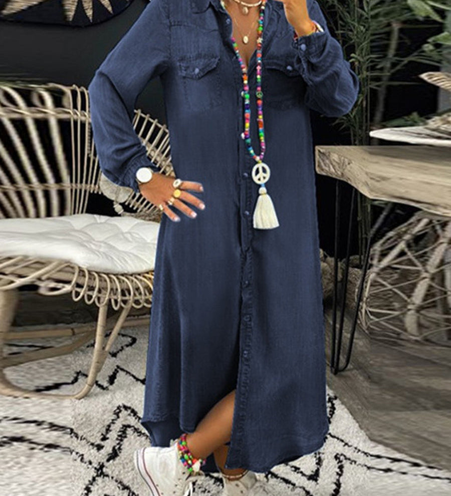 Pippa | Smart Casual Denim Shirt Dress
