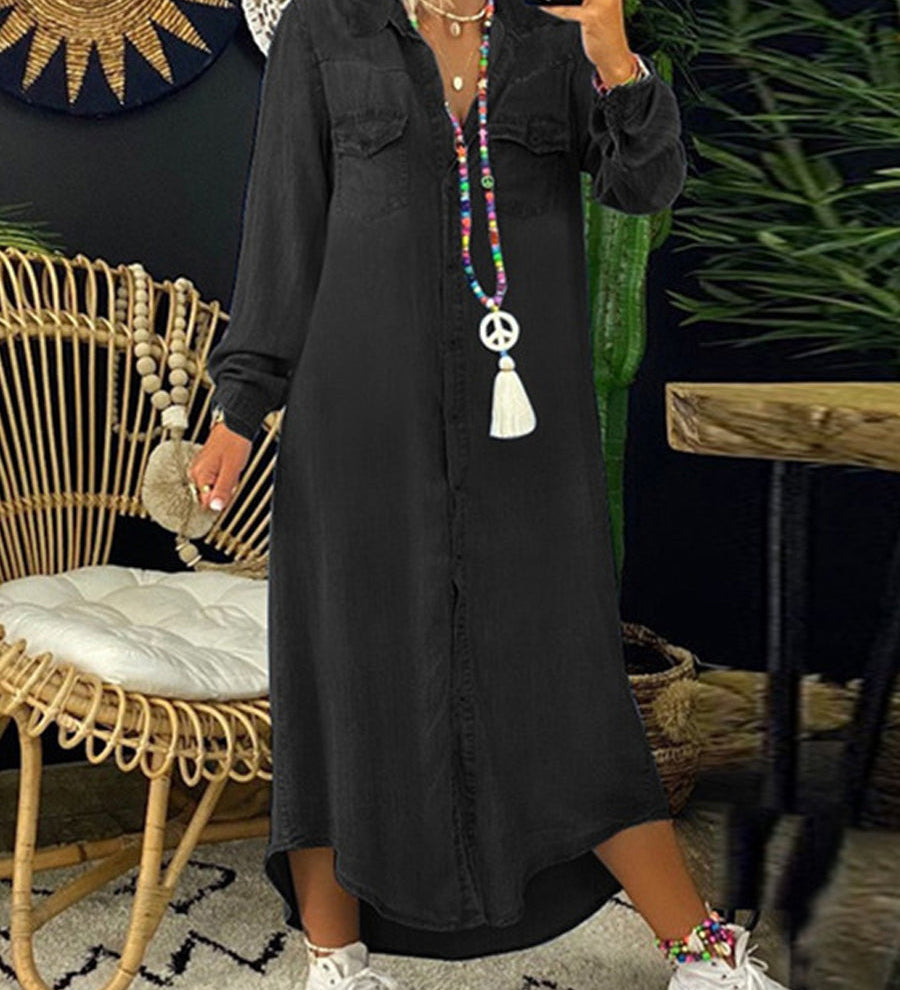 Pippa | Smart Casual Denim Shirt Dress