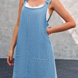 Daisy | Casual Denim Pinafore Dress