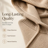 Maria | Oversized Knit Hoodie with Drawstring