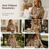 Maria | Oversized Knit Hoodie with Drawstring