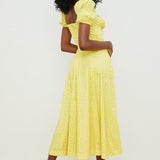 Aviana - Puff-Sleeve Dress Bloom