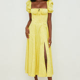 Aviana - Puff-Sleeve Dress Bloom