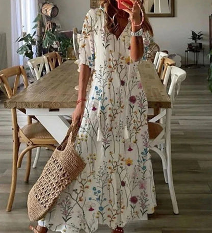 Michaela - Boho Dress with Tummy Coverage